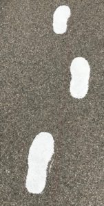 painted footprints