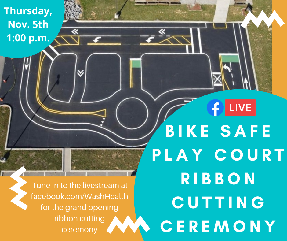 Bike Safe Play Court grand opening announcement